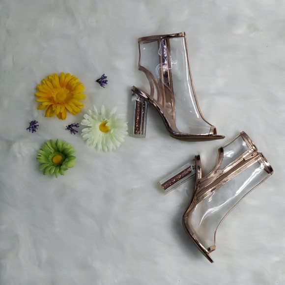 BAMBOO Shoes - Bamboo Clear Peep Toe Heels🛍